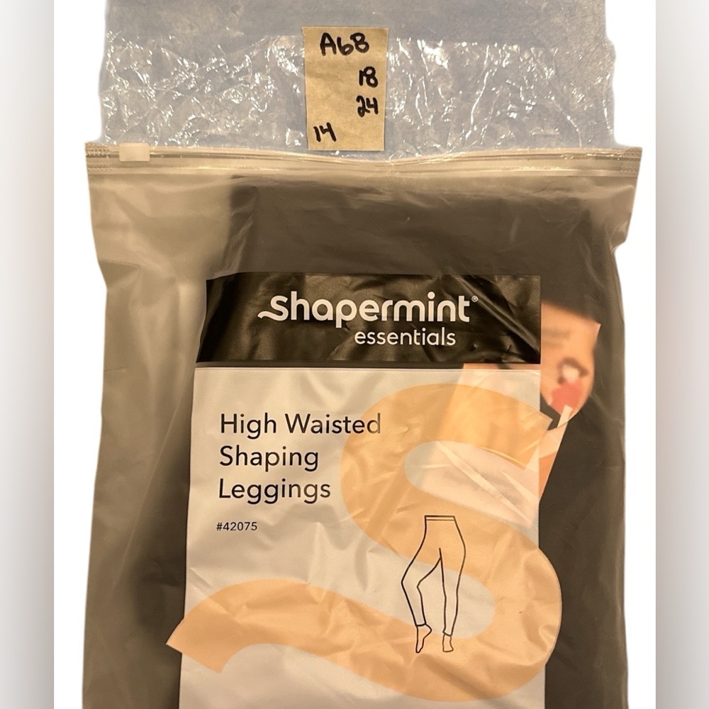 NWT Shapemint Essentials, High-Waisted Shaping Leggings, Black, Large & Small - Picture 4 of 4